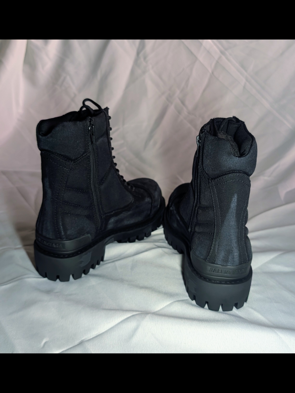 Balenciaga Men's Black Combat Boots - Picture 2 of 5